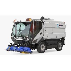 3D Johnston CX400 Road Sweeper Rigged model